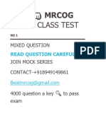 Part 1 Class Test Beat Mrcog