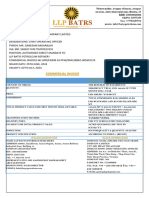 LLP Batys Petroleum Refinery Commercial Invoice