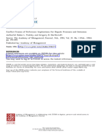 Pinkley, R. L., & Northcraft, G. B. (1994) - Conflict Frames of Reference Implications For Dispute Processes and Outcomes