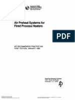 API RP 533 Air Preheat Systems For Fired Process Heaters 1st Edition 1986