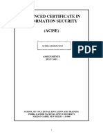 Assignment For Advanced Certificate in Information Security - ACISE - July - 2023