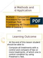 Friedman Test-Comparing All Treatments With A Control