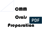 CMM Orals Prep