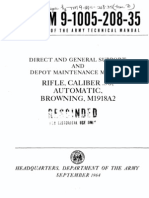 Browning BAR - TM 9-1005-208-35 Direct and General Support and Depot Maintenance Manual - Rifle Caliber 30 Automatic Browning M1918A2 - 1964