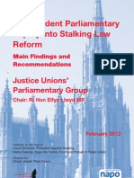 Independent Parliamentary Inquiry Into Stalking Law Reform