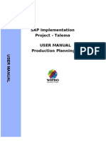 Sap PP User Manual