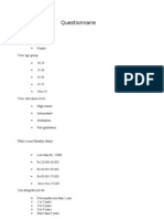 Likert Scale Questionnaire