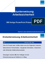 Erstunterweisung Arbeitssicherheit