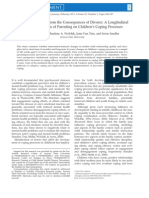 Protecting Children From The Consequences of Divorce: A Longitudinal Study of The Effects of Parenting On Children's Coping Processes