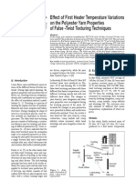 Effect of First Heater Temperature Variations On The Polyester Yarn Properties of False Twist Texturing Techniques