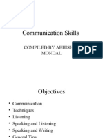 Communication Skills: Compiled by Abhishek Mondal