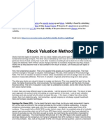 Stock Valuation Methods