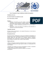 Curso de Tratamiento de Aguas Residuales Por Métodos Electroquímicos