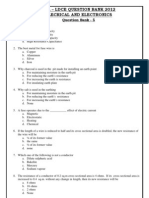 Tta - Ldce Question Bank 2012 Elecrical and Electronics