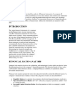 ABSTRACT Ratio Analysis