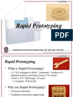 Rapid Prototyping: Department of Mechanical Engineering, The Ohio State University