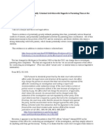 Evidence of Illicit and Potentially Criminal Activities With Regards To Parenting Time at The Michigan Friend of The Court