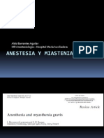 Anestesia y Miastenia Gravis