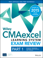 Wiley CMAexcel Learning System Exam Review 2015: Part 1, Financial Planning, Performance and Control