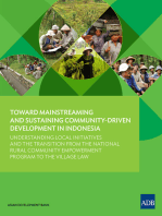 Toward Mainstreaming and Sustaining Community-Driven Development in Indonesia: Understanding Local Initiatives and the Transition from the National Rural Community Empowerment Program to the Village Law