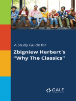 A Study Guide for Zbigniew Herbert's "Why The Classics"