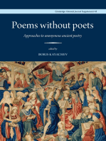 Poems without Poets: Approaches to anonymous ancient poetry