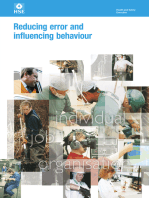 HSG48 Reducing Error And Influencing Behaviour: Examines human factors and how they can affect workplace health and safety.