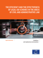 The efficiency and the effectiveness of legal aid schemes in the areas of civil and administrative law: Guidelines and explanatory memorandum