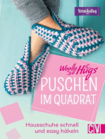 Woolly Hugs Puschen häkeln im Quadrat: Gemütliche Hausschuhe schnell & easy