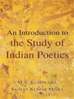 An Introduction to the Study of Indian Poetics