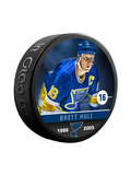 NHLAA Alumni Brett Hull St. Louis Blues Souvenir Collector Hockey Puck