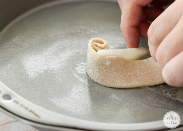 Spiral Apple Bread with Caramel Apple Glaze | Inspired by Charm