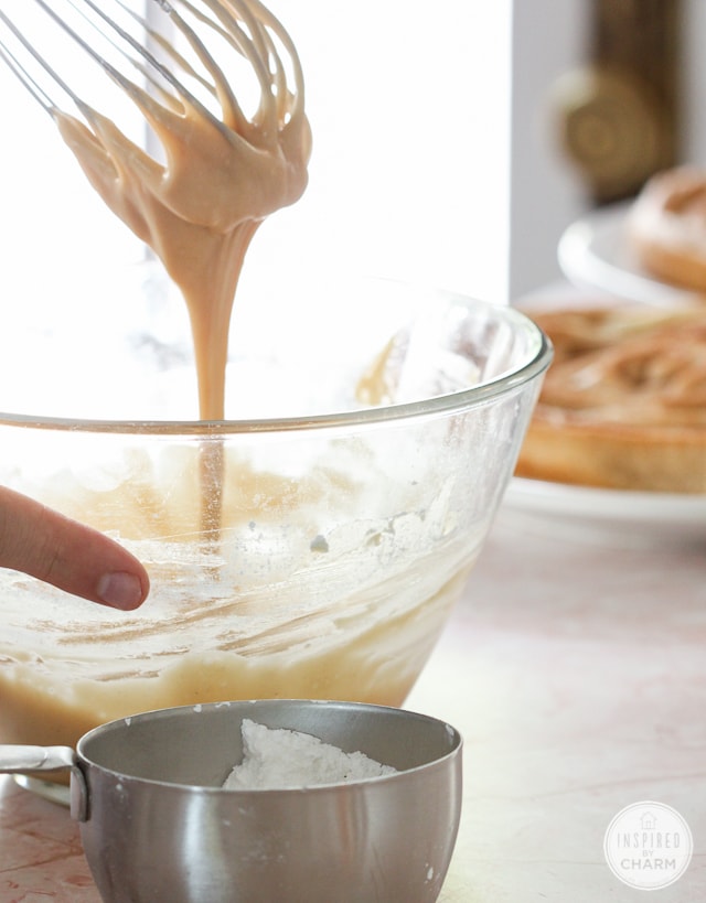 Spiral Apple Bread with Caramel Apple Glaze | Inspired by Charm