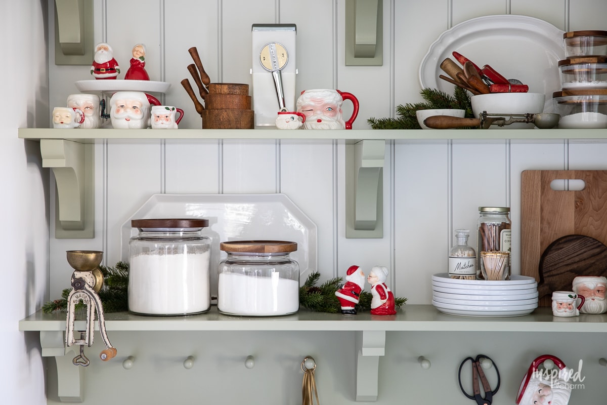 Christmas In my Bulters Pantry #kitchen #christmas #decor #holiday #pantry #decorating #santamugs