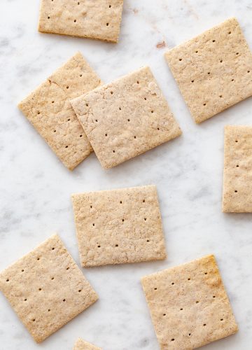 gluten free graham crackers on marble