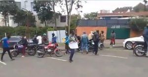 Goons on motorbikes on Saturday, July 20, 2024, stormed activist Boniface Mwangi's offices in Kilimani. PHOTO/Screengrab by K24 Digital