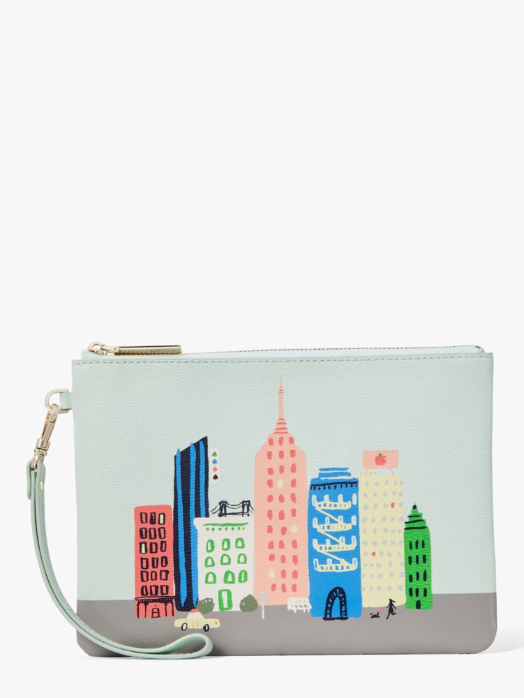 city skyline small pouch wristlet, , Product