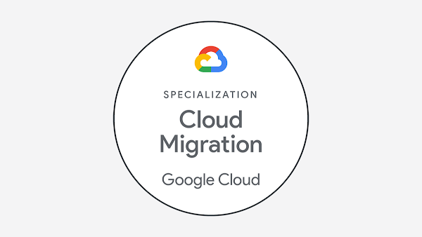  Insignia de Especialización de migración a la nube de Google Cloud Partner Advantage