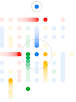 Imagen de puntos verdes, azules, amarillos y rojos uno junto al otro
