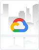 Logo di Google Cloud su un paesaggio urbano