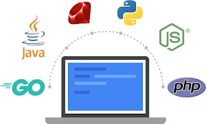 Go, Ruby, 자바, php, Python 등의 프로그래밍 언어를 표현한 그림