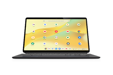 A front-facing Lenovo Chromebook Duet 5 device