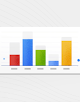 Ilustración de un gráfico de barras en colores de Google