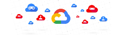 Logotipo de Google Cloud junto con controles de consolas de juegos