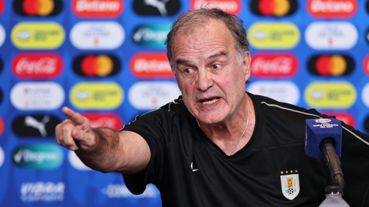 Marcelo Bielsa of Uruguay at 2024 Copa America