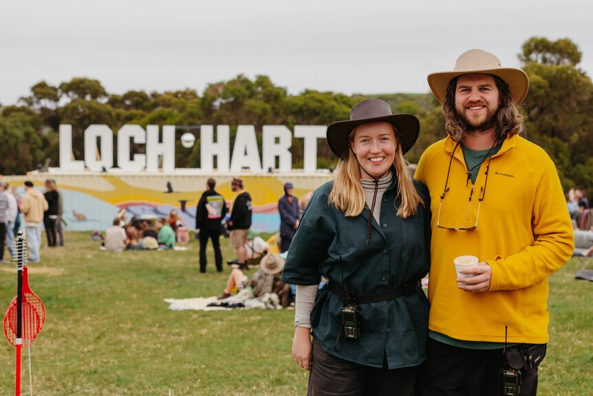 Loch Hart festival director Jayden Bath with his partner Tess Birch