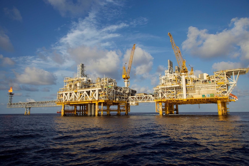 A gas platform in the Timor Sea.