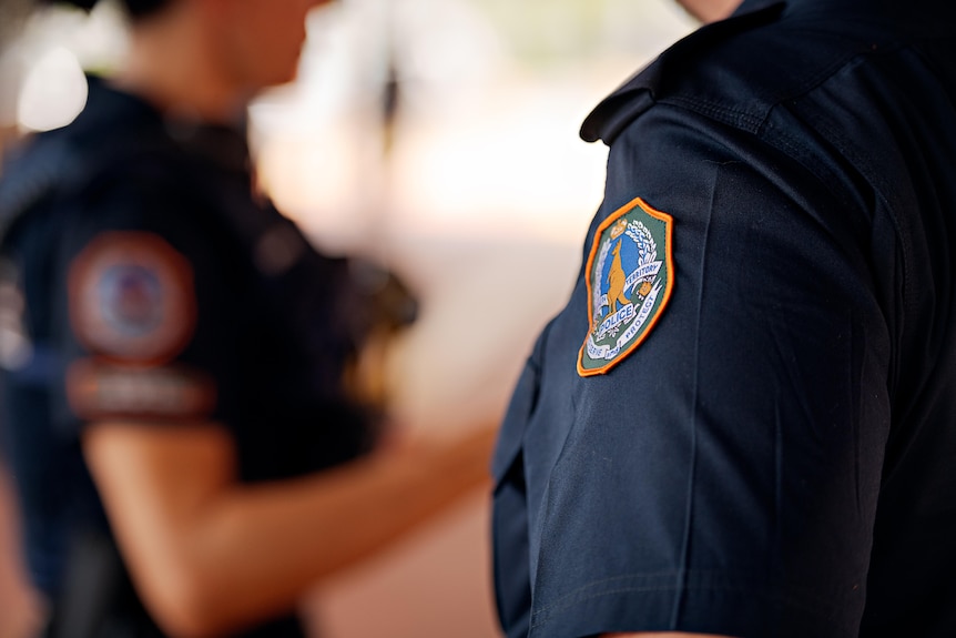 Unidentified image of two police officers in uniform