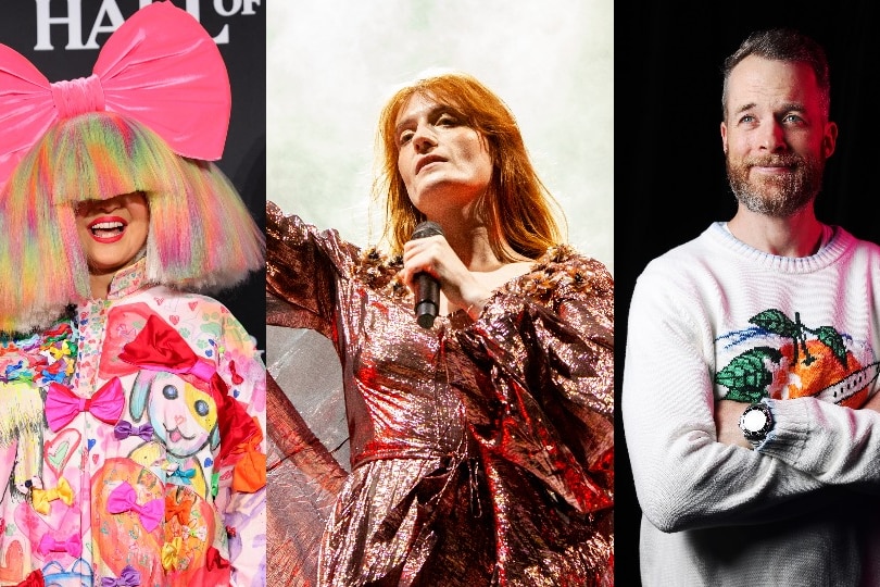 Composite image of Sia, Florence Welch and Hamish Blake 