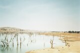 A drying lake.